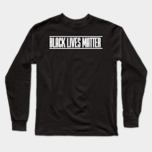 Black Lives Matter Simple White Long Sleeve T-Shirt